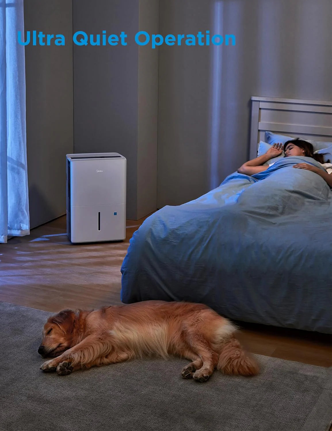 Midea 4,500 Sq. Ft. Dehumidifier With Pump Included, Energy Star Certified, 50 Pint - Ideal For Basements, Large & Medium Sized Rooms, And Bathrooms (White)