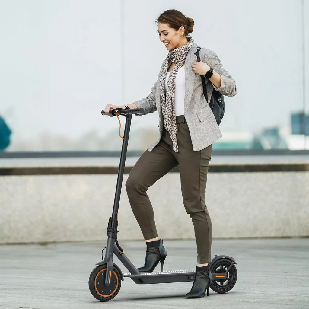 Electric Scooter, 350W/500W Powerful Motor, 8.5/10 Solid Tires, 19/22Mph, 28/21/12 Miles Range,Dual Braking