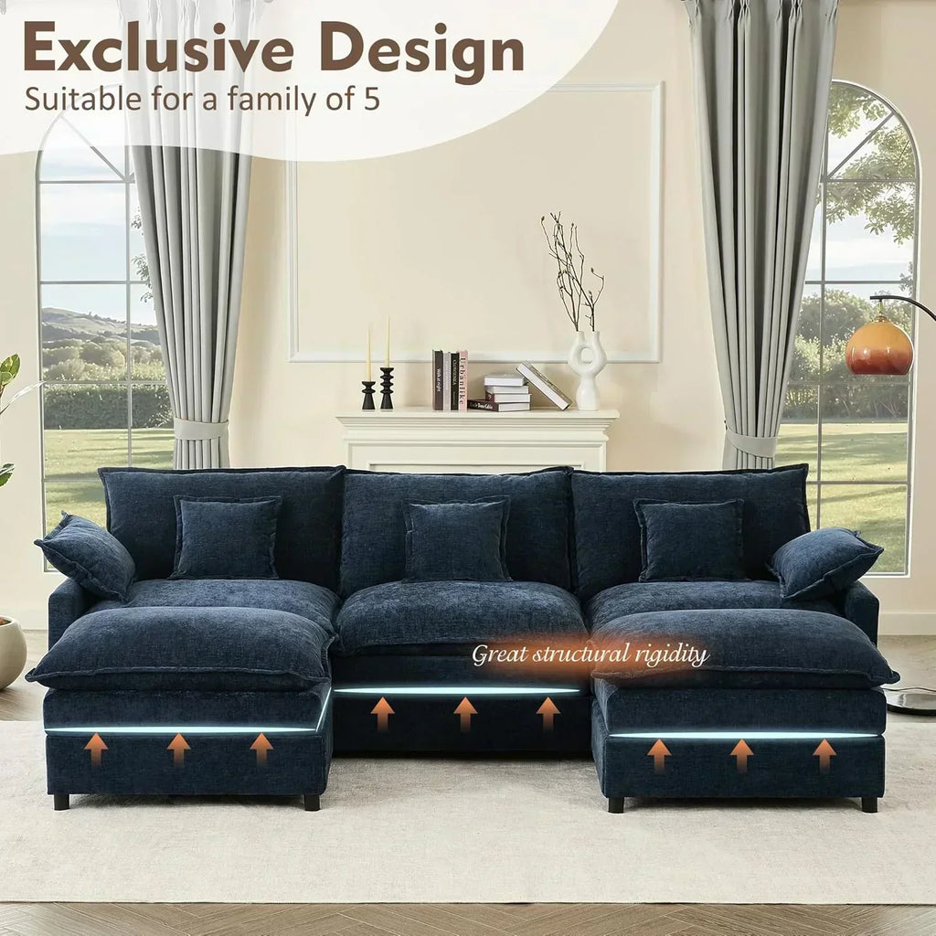 108 U-shaped sofa modular sofa three-seater comfortable cloud sofa