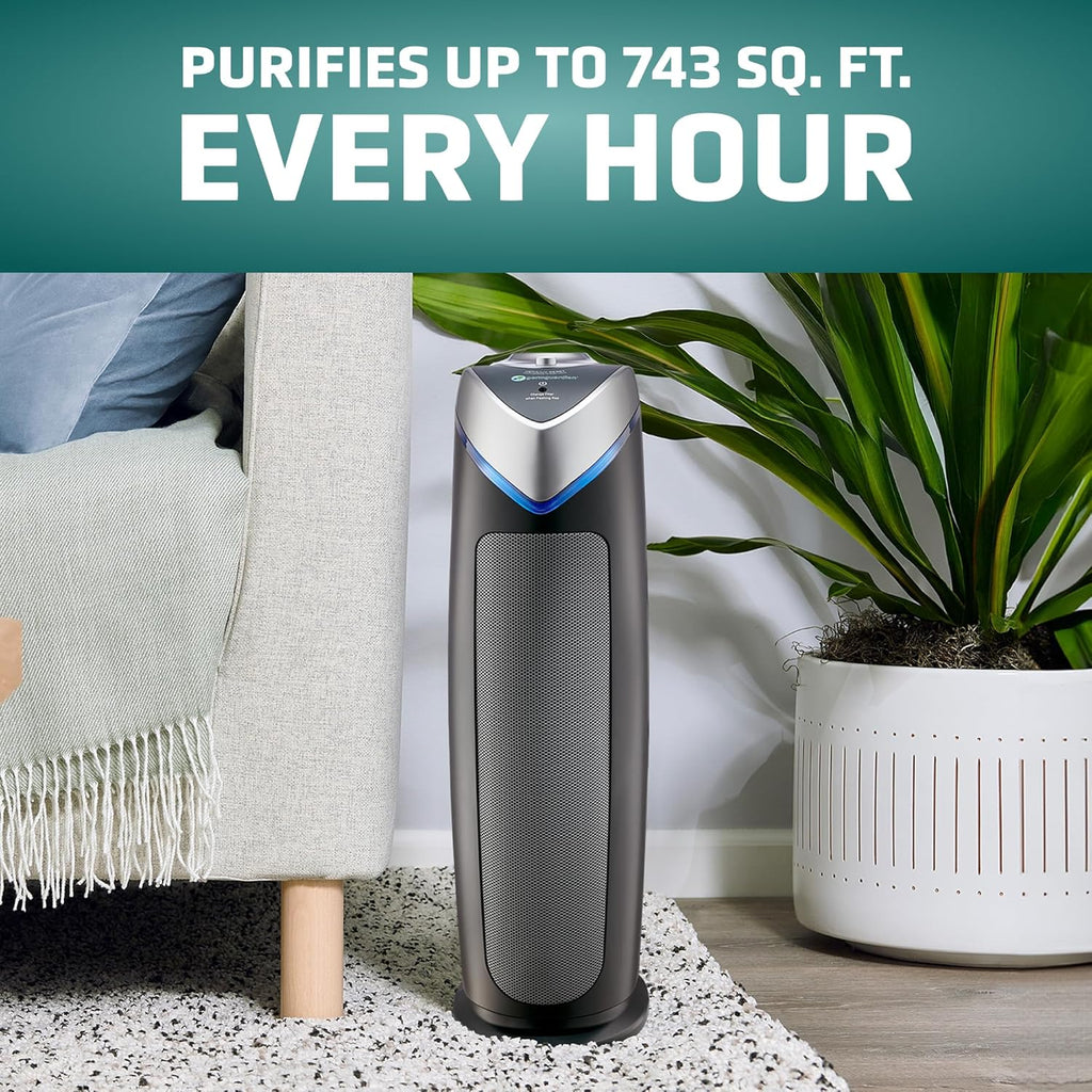 Home air purifier with HEPA pure filter