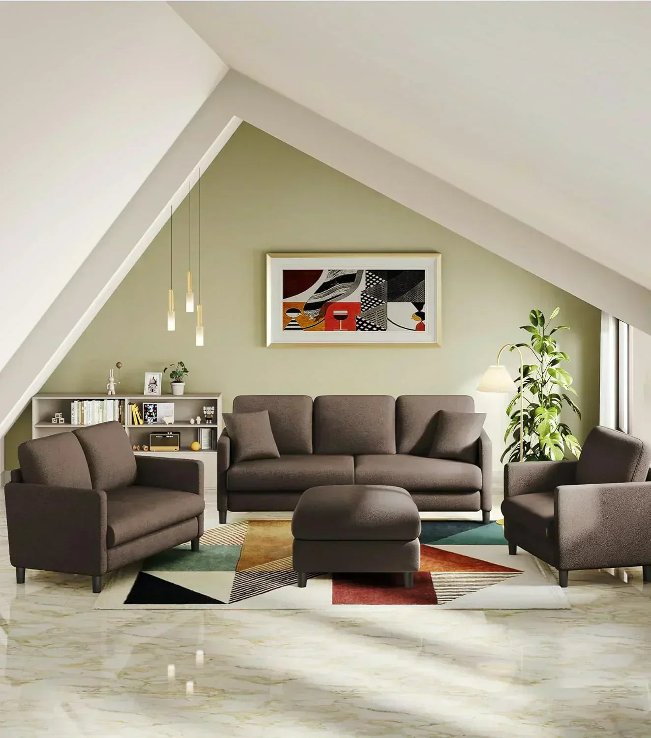 Loveseat Sofa 51 Love Seat Comfy Corduroy Small Loveseat Tool-Free Setup Couch