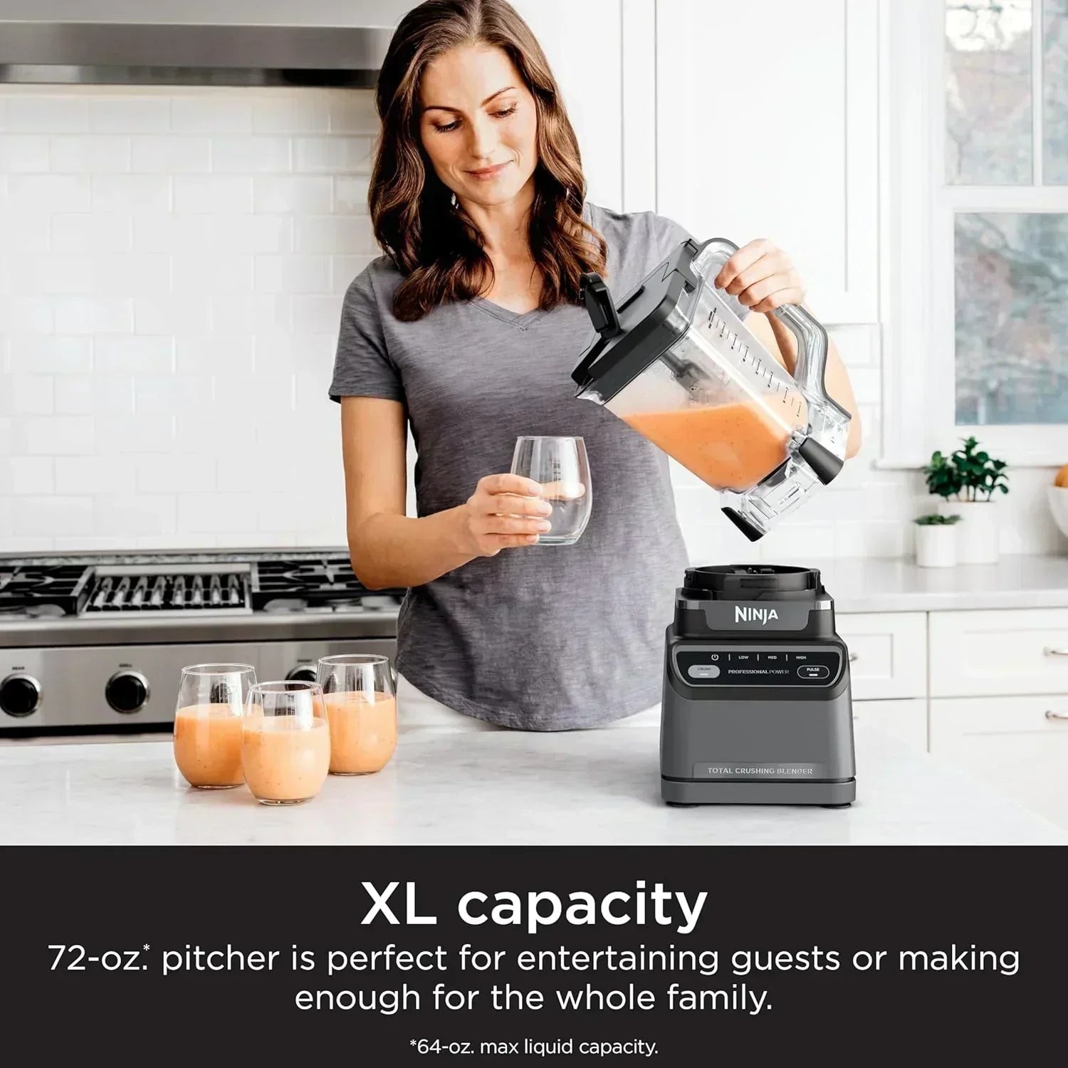 Ninja BL660 Professional Compact Smoothie and Food Processor Blender 1100W 3 Functions