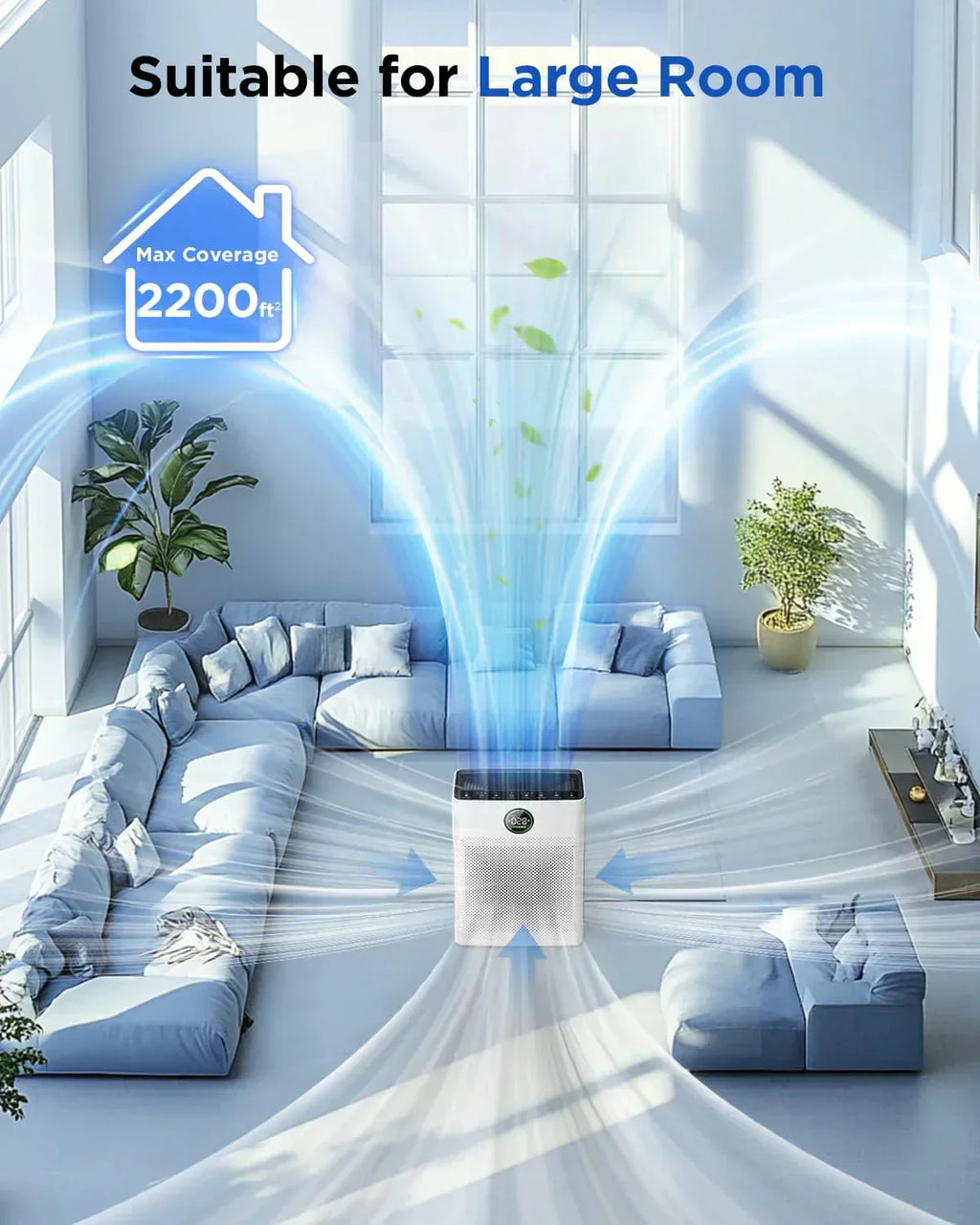 Air Purifiers for Home Large Room up to 2200sq.ft MOOKA Air purifier for Home Pets