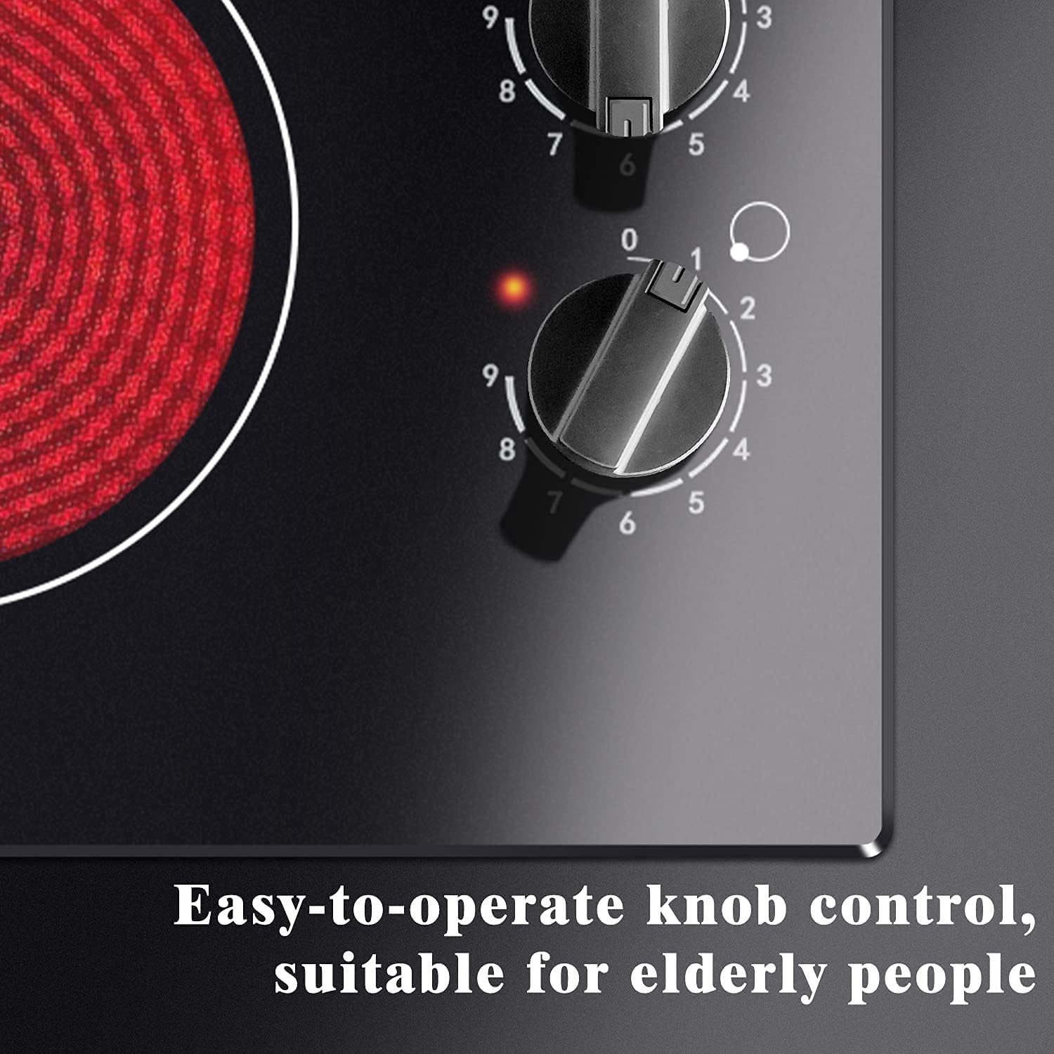 Karinear 30 Inch Electric Cooktop 4 Burners Built-in Ceramic Cooktop Radiant Electric Stove Top