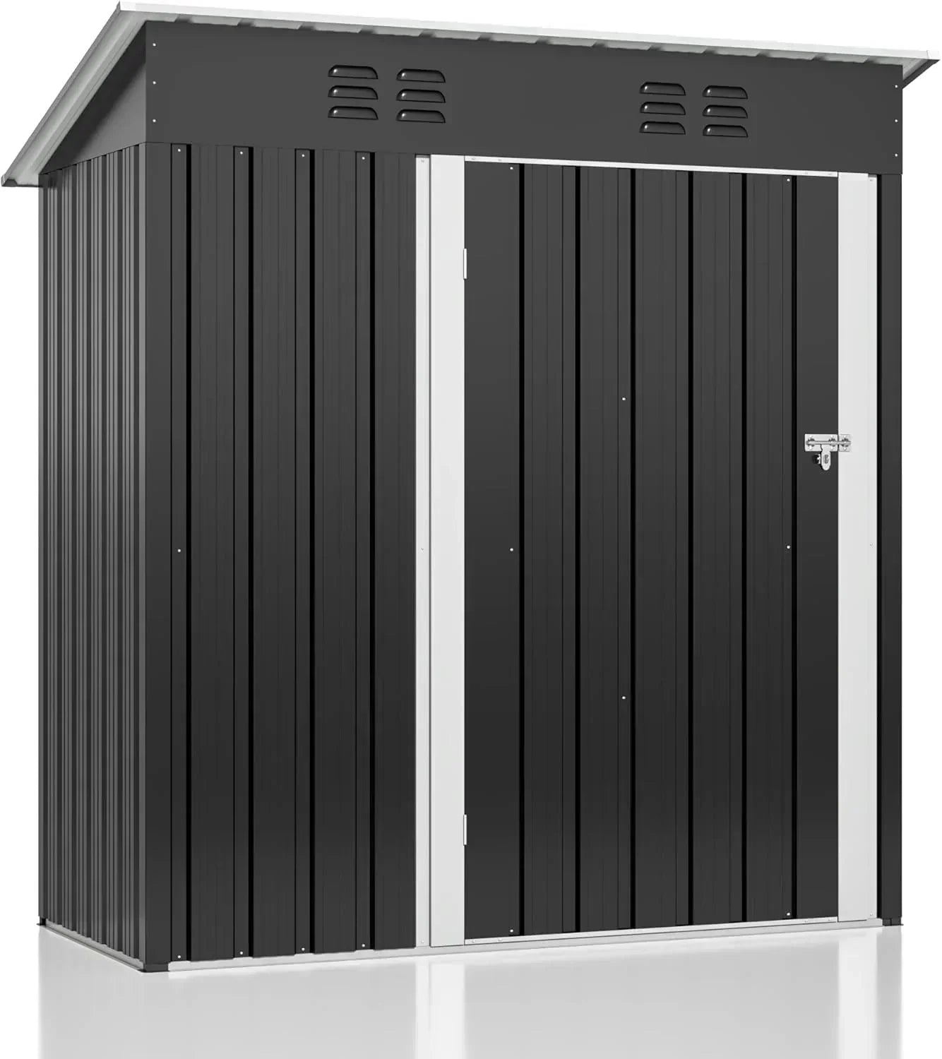 polar aurora 8x12 ft outdoor storage shed metal garden shed frame structure tool sheds