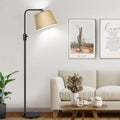 Dimmable LED Floor Lamp with Adjustable Head and Edison Style Bulb
