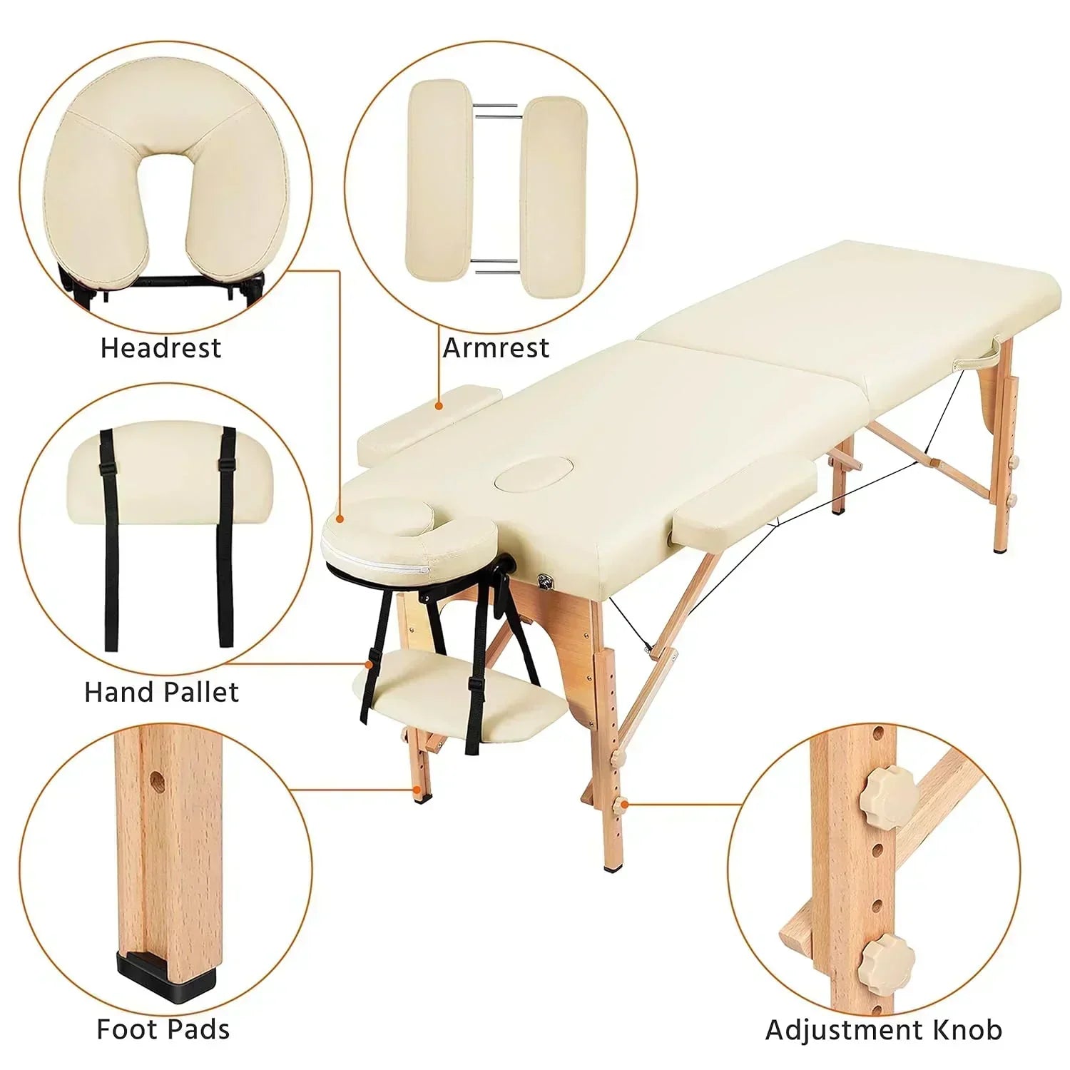 Yaheetech Massage Table Portable Lash Beds Spa Bed Massage Couch Foldable Spa Tables