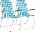 VINGLI Patio Lawn Webbed Folding Chairs Set of 2 Outdoor Beach Portable Lawn Chair