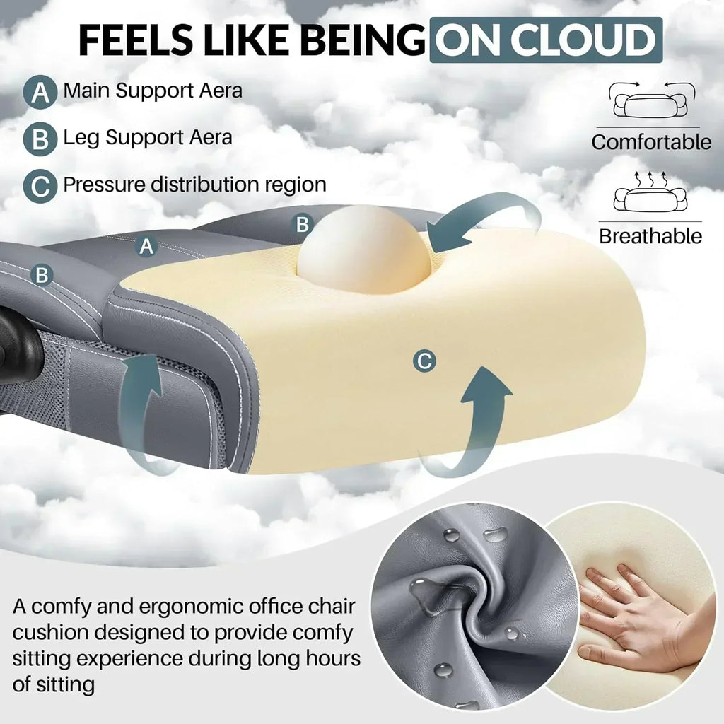 Office Chair Large High-Foot Computer Desk Chair Chair Lumbar Support Rotating Computer Chair