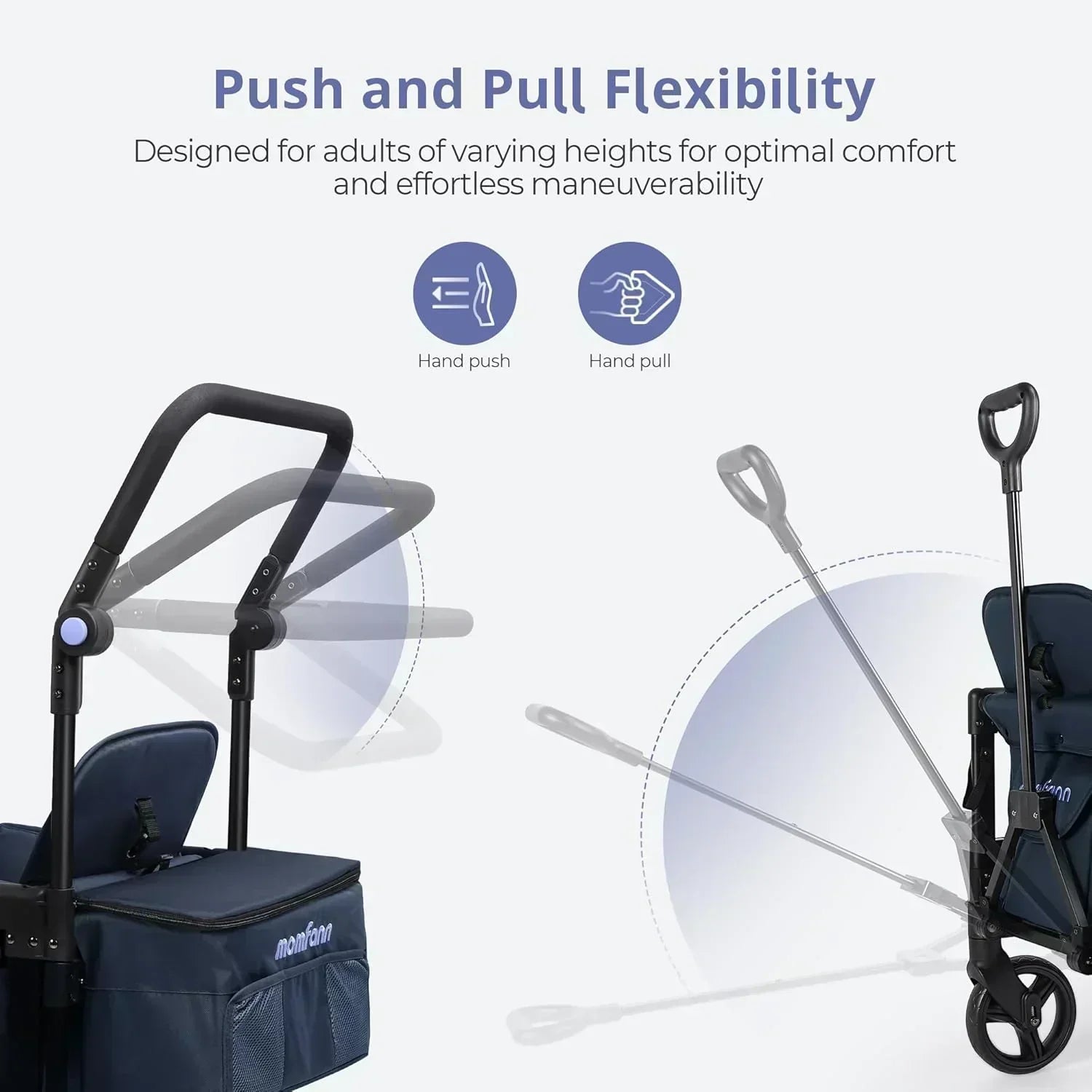 Stroller Wagon for Kids Wagon Stroller Toddlers 2 Seaters All-Terrain Baby Wagon Outdoor