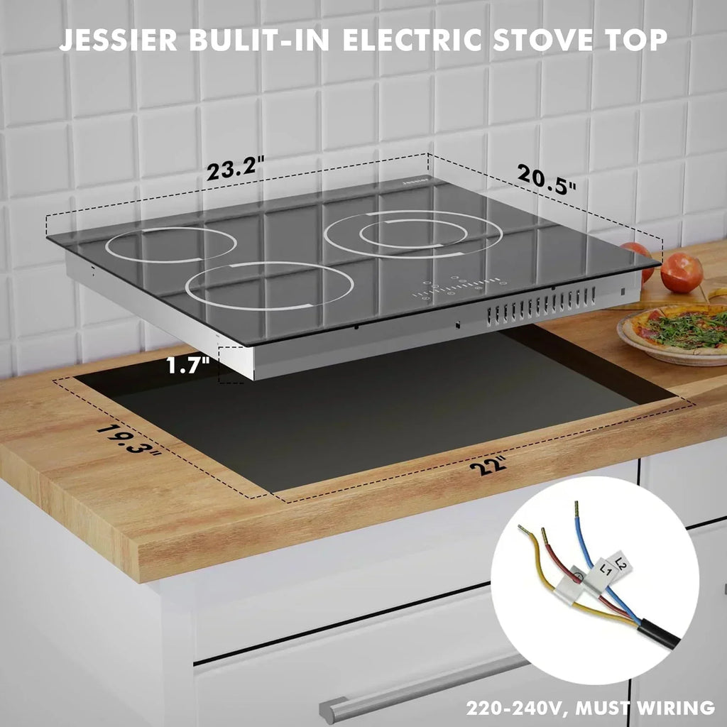 Electric Cooktop 30 Inch - 5 Burners Built-in Ceramic Cooktop 30 Electric Stove Top