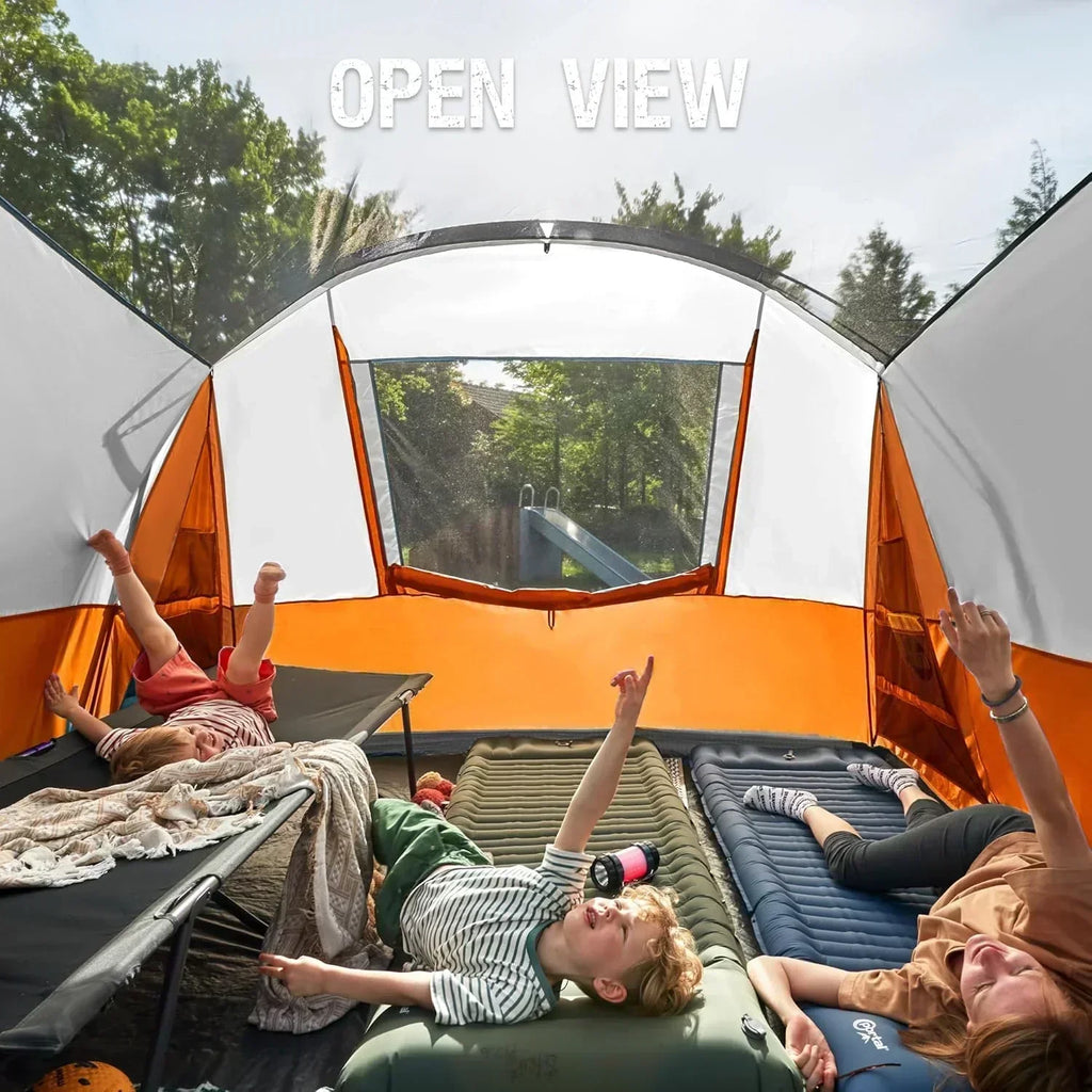 PORTAL 6/8/10 Person Family Camping Tent with Screen Room Water Resistant Big Tunnel Tent