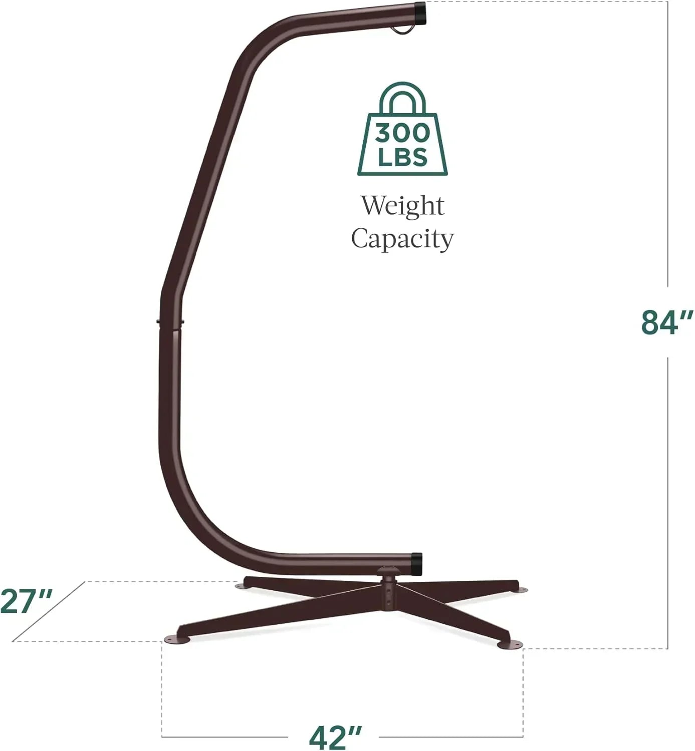 Best Choice Products Metal Hanging Hammock C-Stand for Chair Weather Resistant Finish