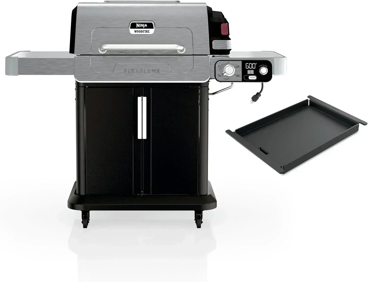 Ninja FlexFlame Grill and Smoker Electric Propane Grill Roaster BBQ Grill 5-in-1 Cooking System