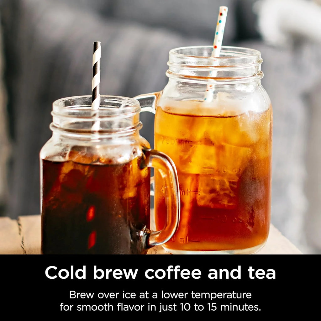 Ninja Hot and Cold Brewing System, Tea and Coffee Maker with Auto-iQ, 50 oz Thermos, and Frother