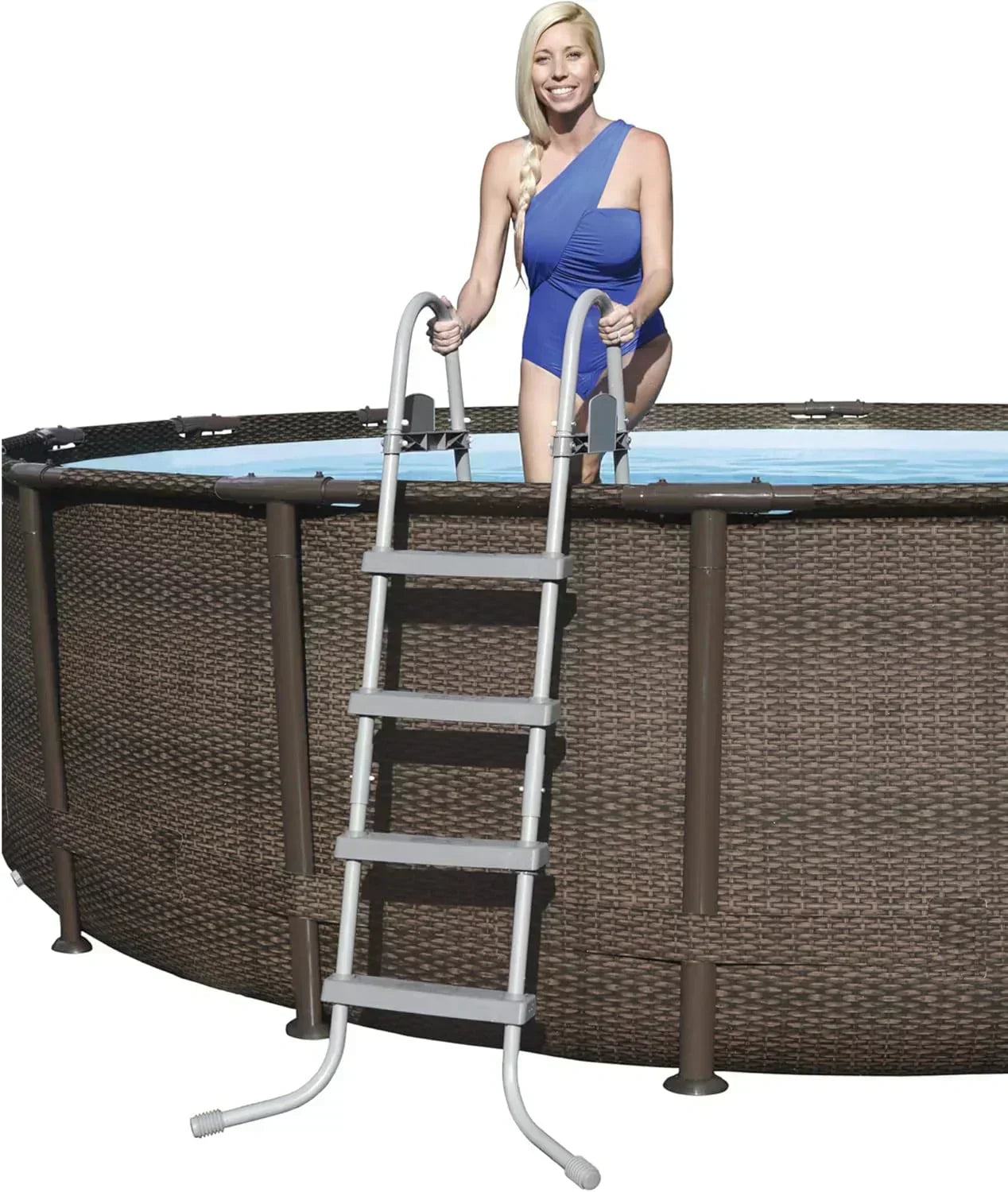 Power Steel Round Above Ground Outdoor Backyard Swimming Pool Set 1,000 GPH Filter Pump