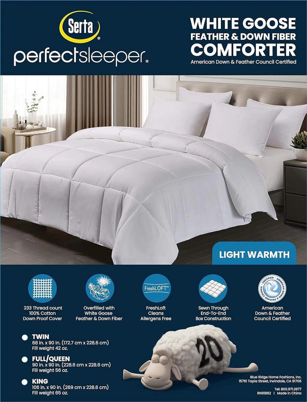 Luxury hypoallergenic duvet