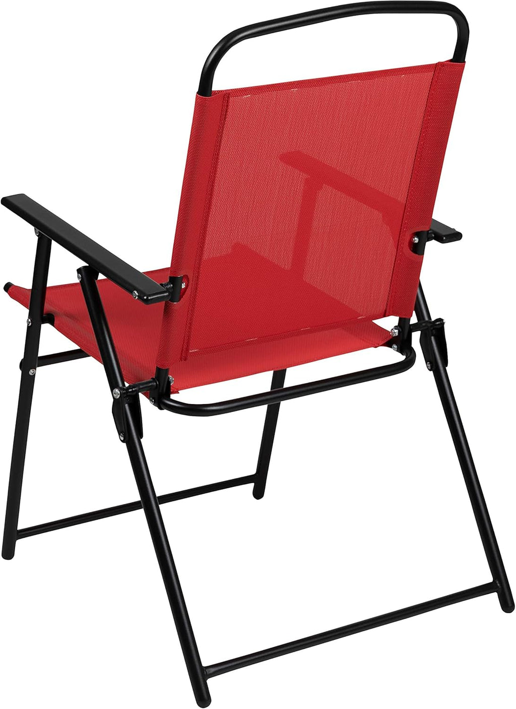 EMMA + OLIVER 6 Piece Brown Patio Garden Set with Umbrella Table Set of 4 Folding Chairs