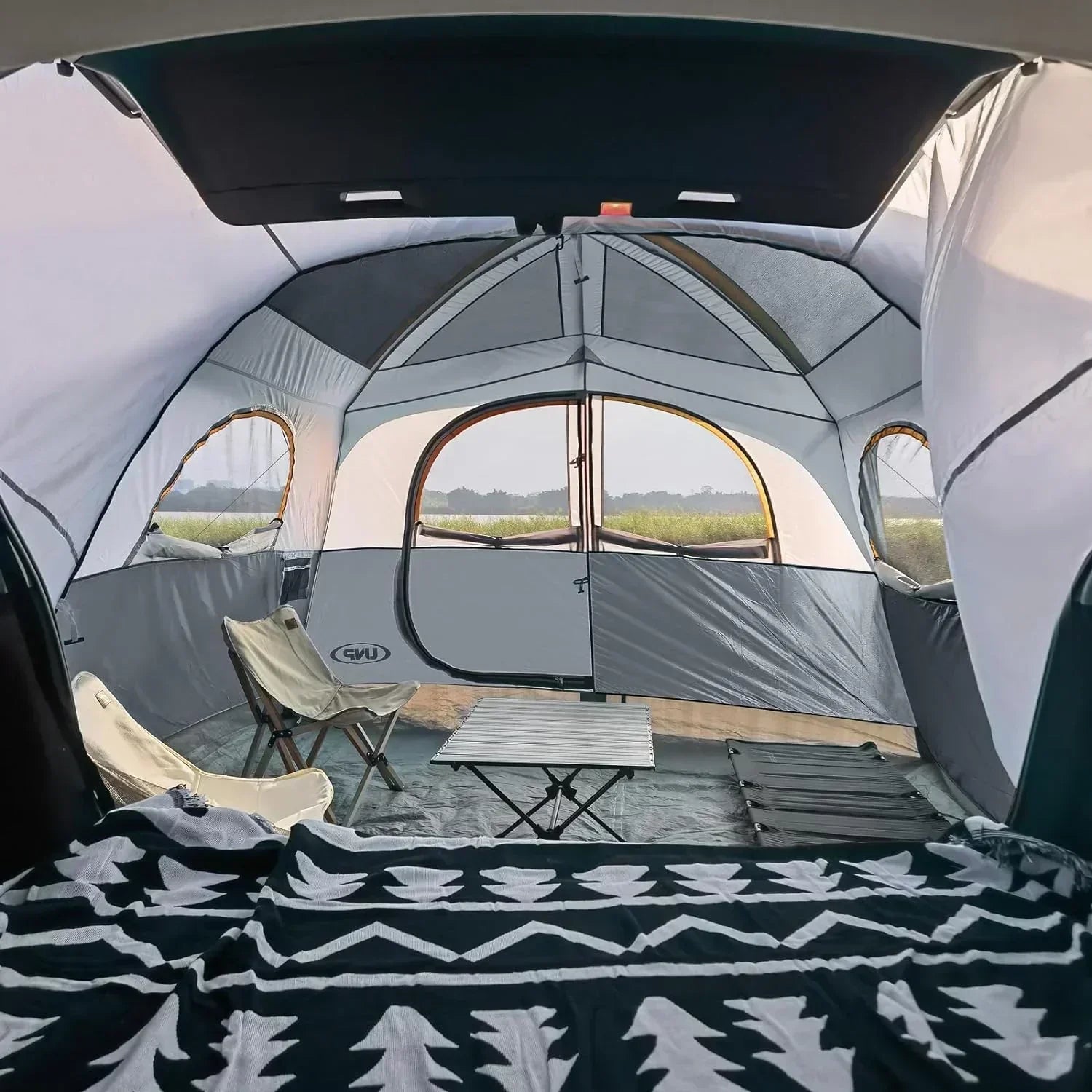 SUV Tent for Camping 6-Person SUV Tailgate Tent Easy Set Up with Rainfly 10'x9'x78in