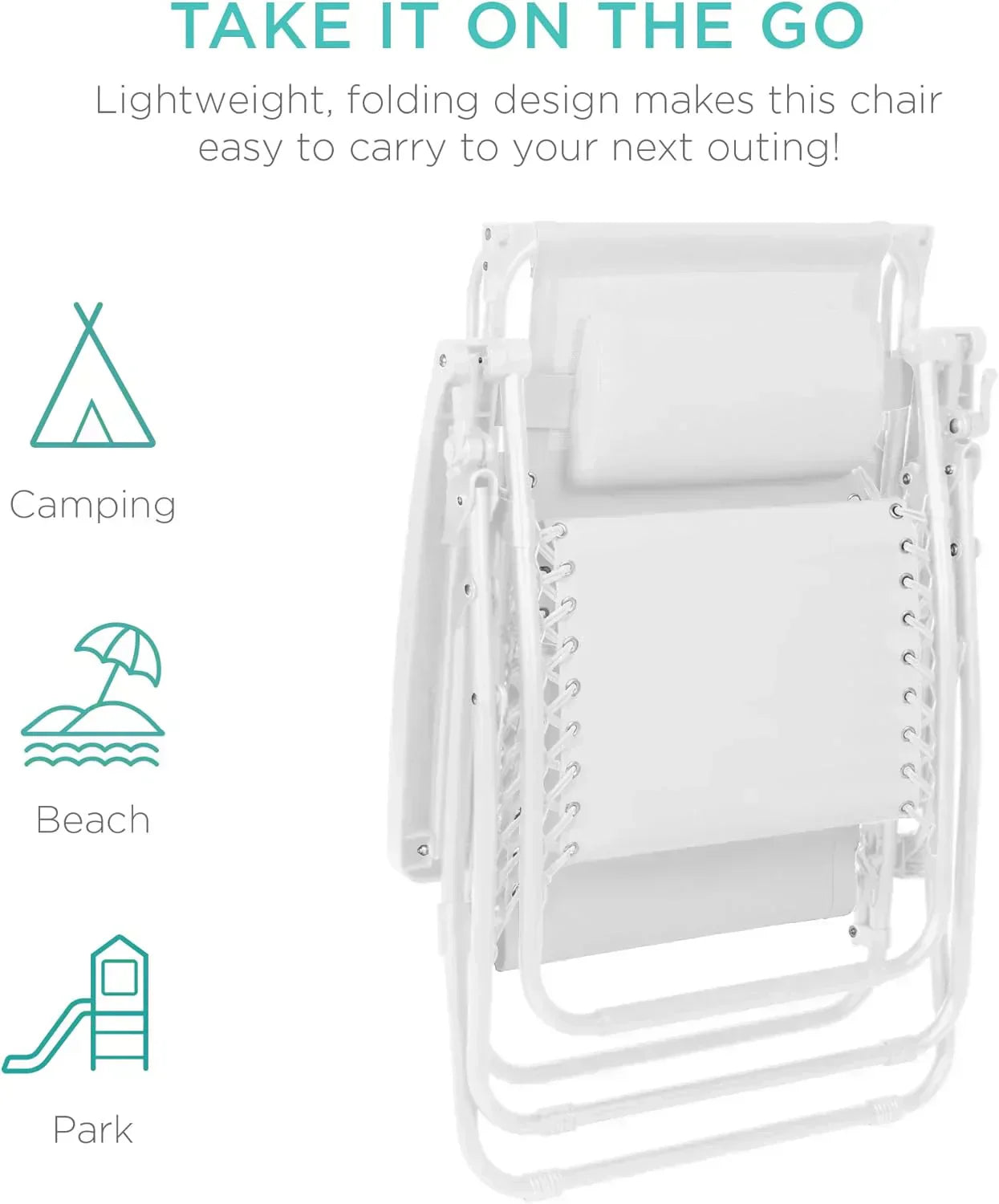Best Choice Products Folding Zero Gravity Recliner Patio Lounge Chair Adjustable Canopy Shade