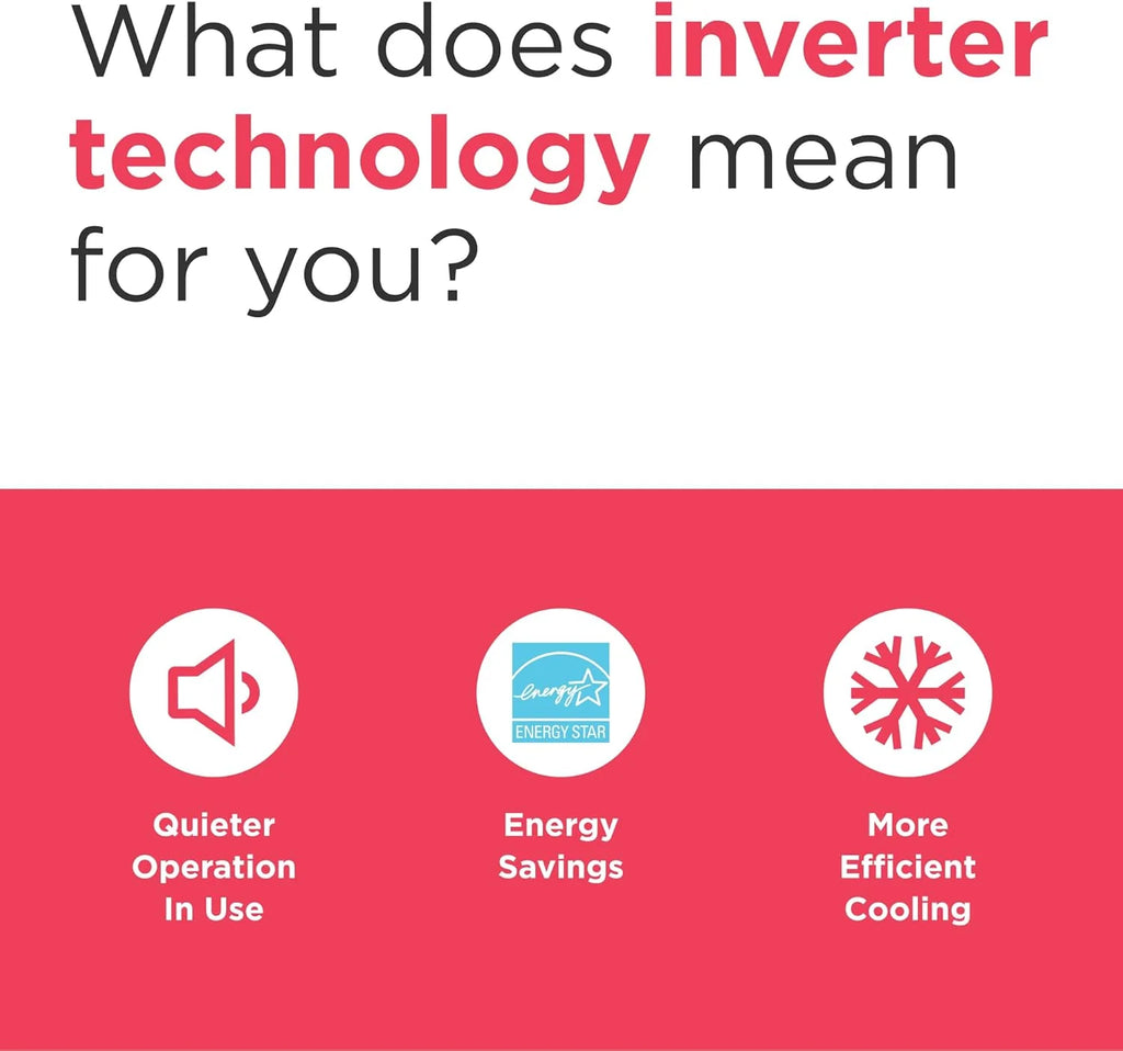 Frigidaire GHWQ103WC1 Inverter Quiet Temp Room Air Conditioner, 10,000 BTU with Wi-Fi Connected, Works with Alexa, Energy Star Certified, Easy-to-Clean Washable Filter, in White