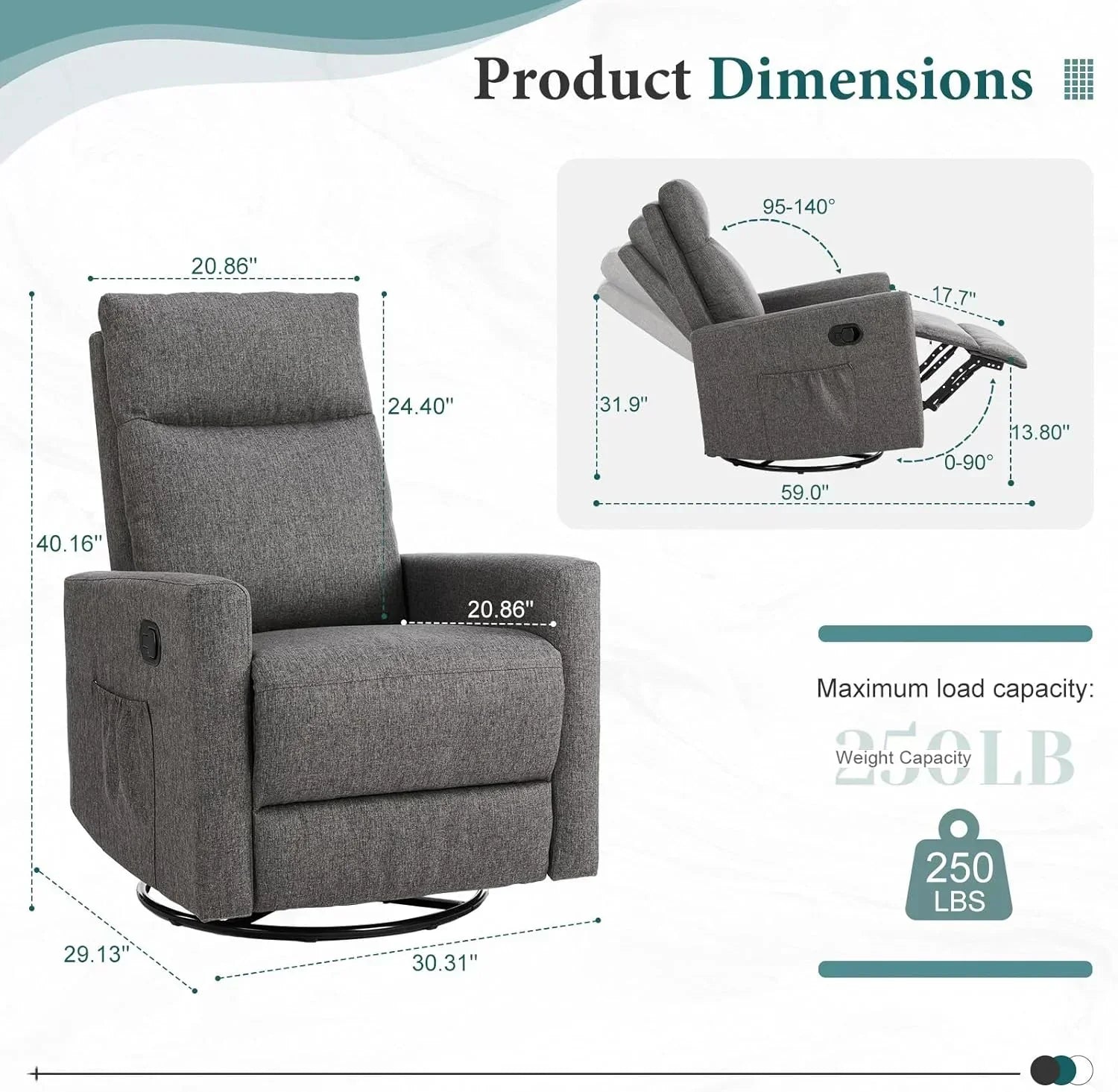 Adult recliner living room massage recliner adjustable home theater chair single sofa