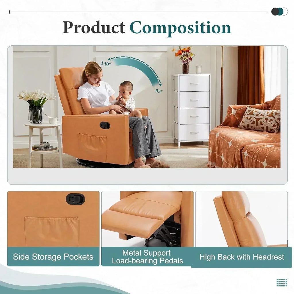 Sweetcrispy Massage Recliner Chair for Adults Adjustable Home Theater Seating