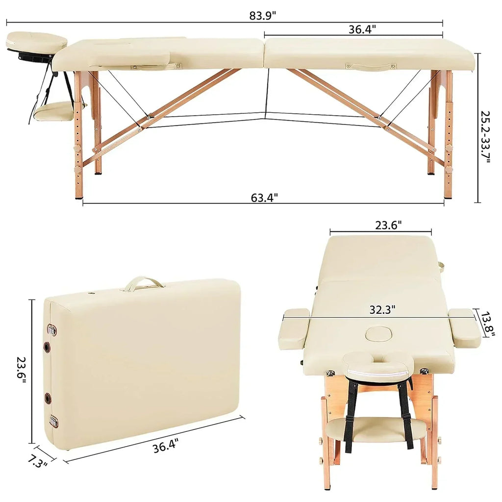 Yaheetech Massage Table Portable Lash Beds Spa Bed Massage Couch Foldable Spa Tables