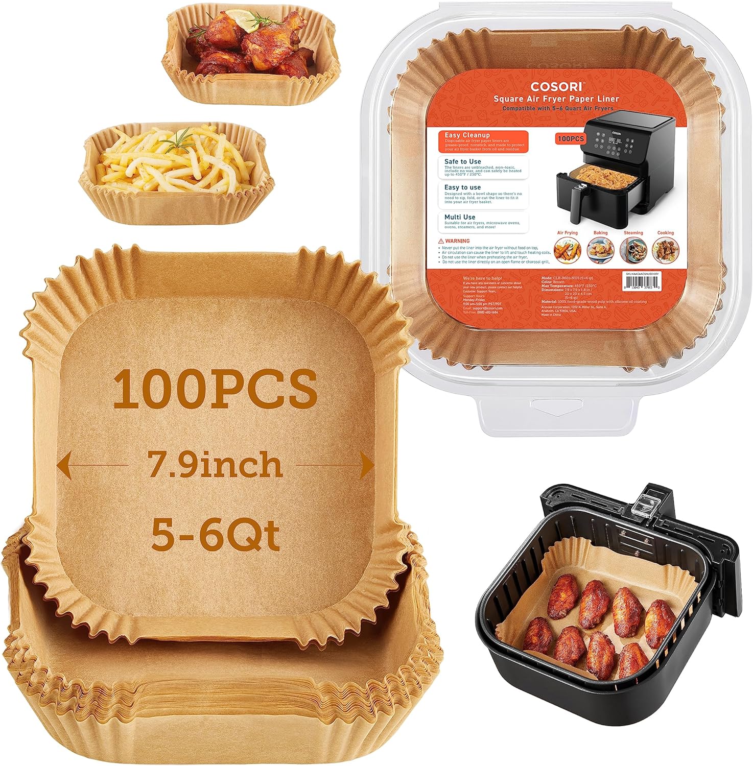COSORI Air Fryer 9-in-1 Compact & Large 6-Qt Fast Turbo Modes Precise Heat for Even Results