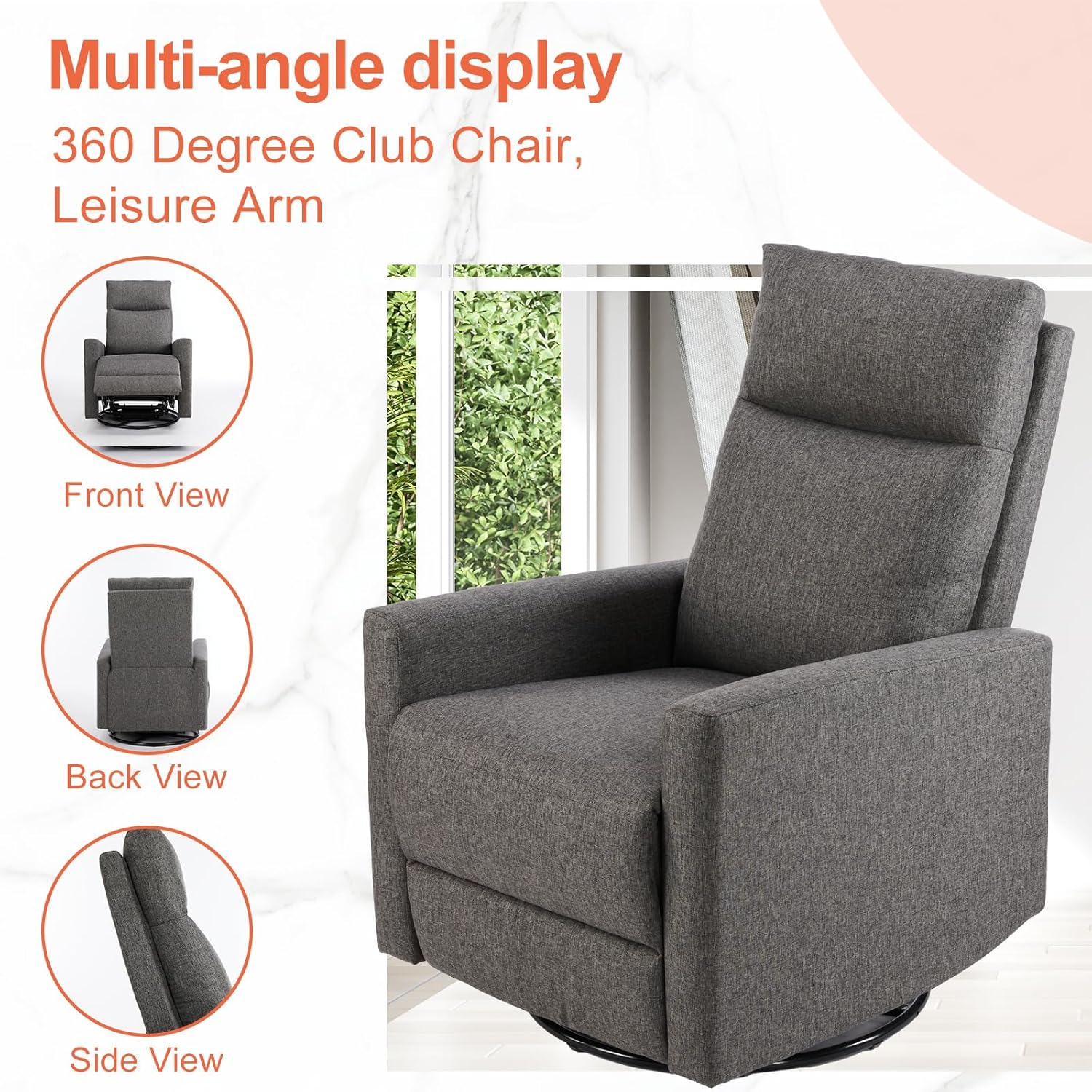 Sweetcrispy Massage Recliner Chair for Adults Adjustable Home Theater Seating