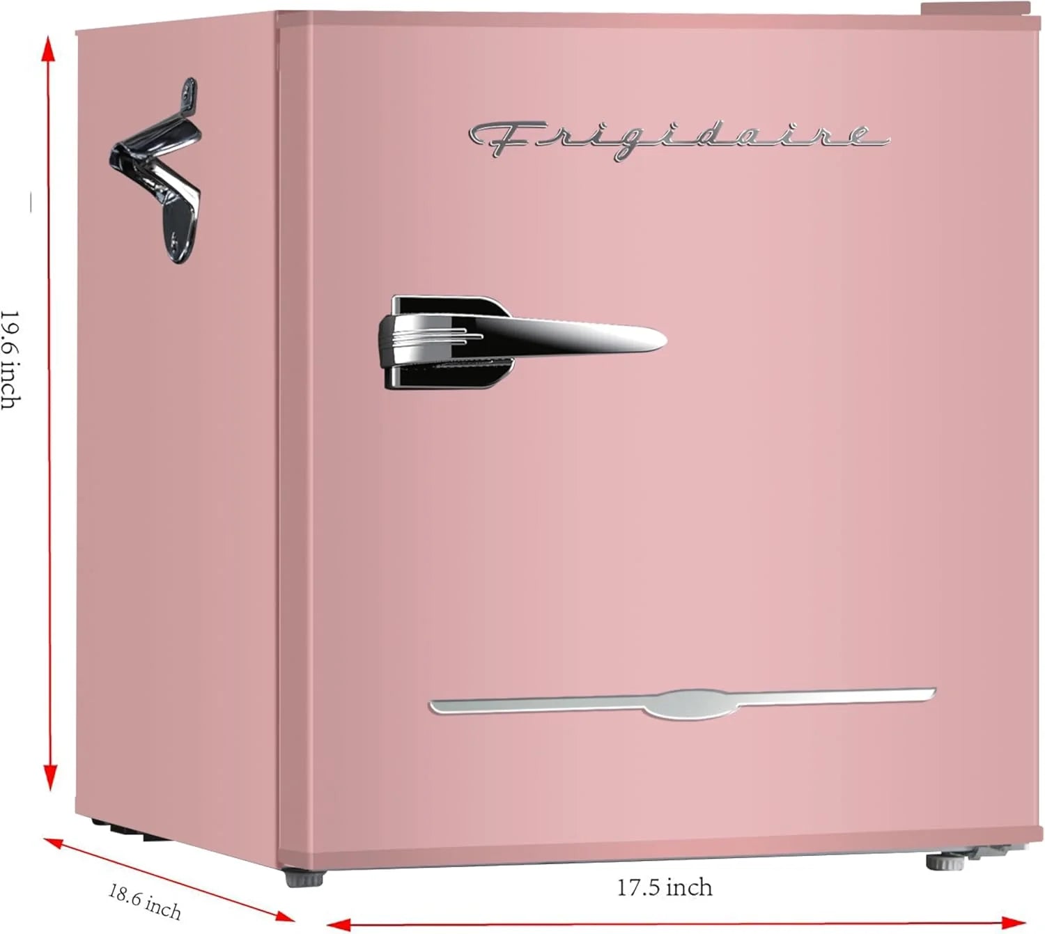Frigidaire EFR176 Retro Compact Fridge with Chiller Mini Refrigerator with Built-in Bottle Opener for Office, Bedroom, Dorm Room or Cabin, 1.6 cu ft 16 D x 18 W x 18.5 H, Moonlight