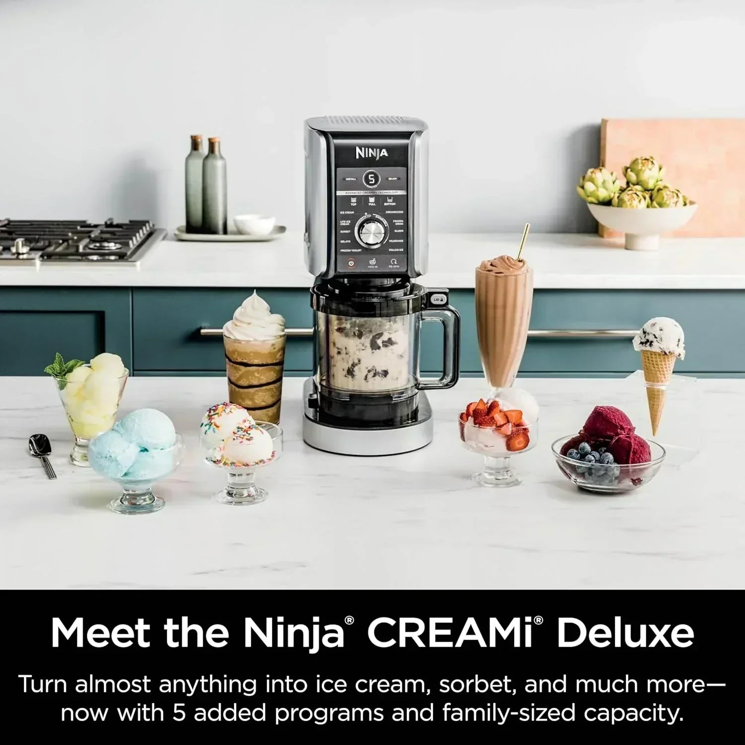 Ninja NC301 CREAMi Ice Cream Maker for Gelato Mix-ins Milkshakes Sorbet Smoothie Bowls More