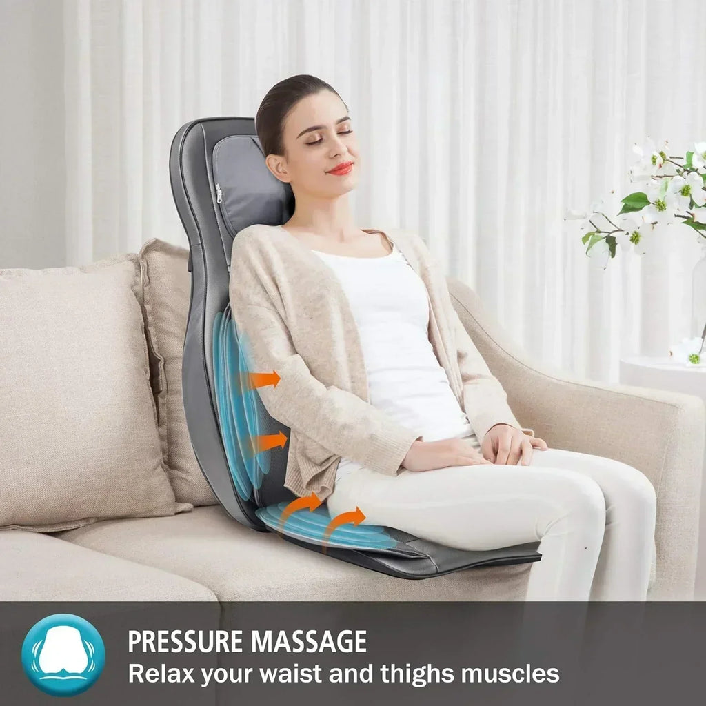 COMFIER Massager Chair with Heat Shiatsu Neck Back Massager Portable with Compress