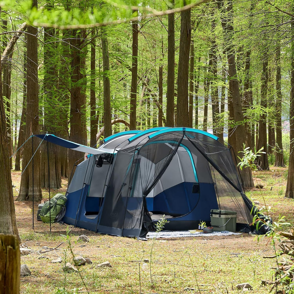 TIMBER RIDGE 8 Person Family Camping Tent Double Layer Waterproof Weather Resistant Tunnel Tent