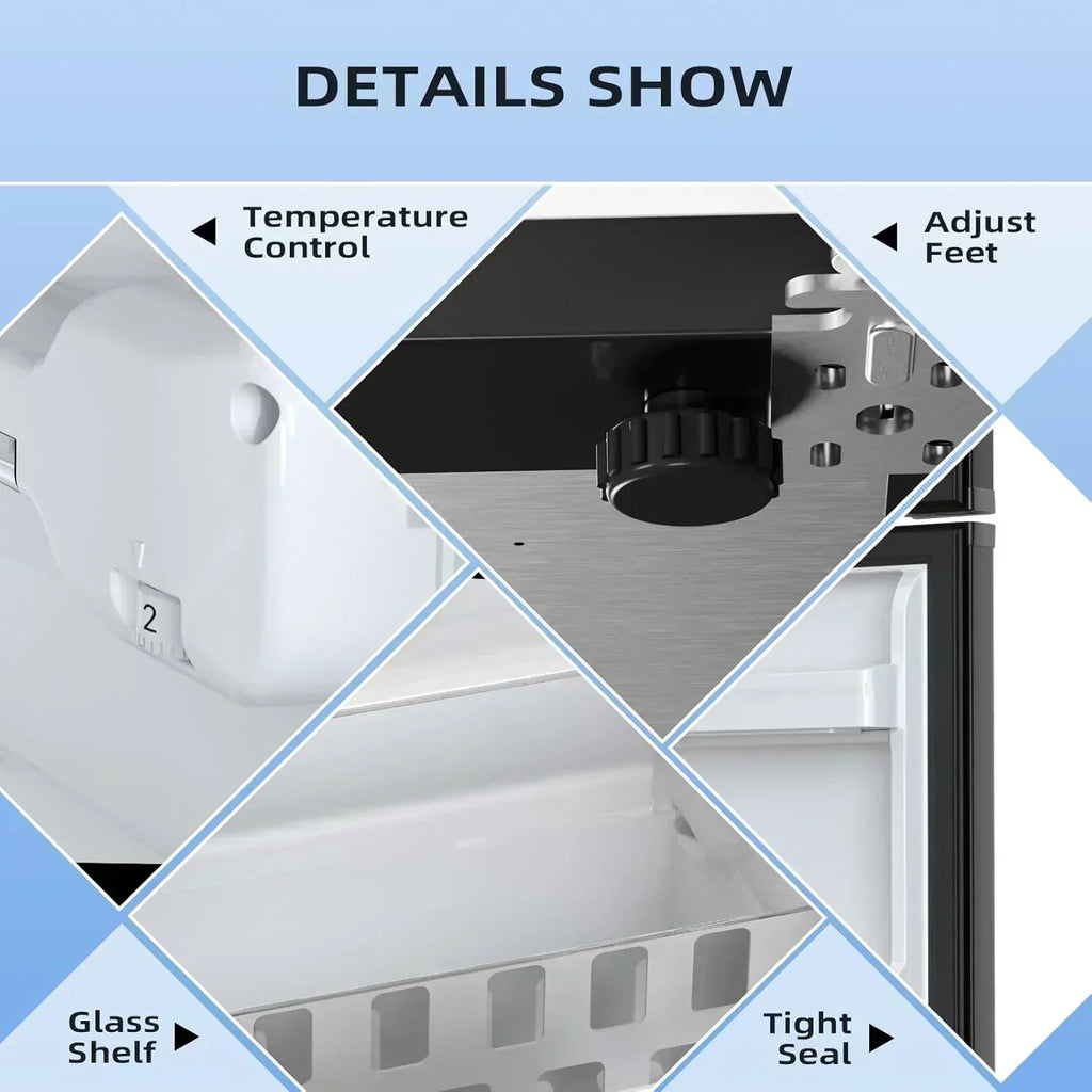 Antarctic Star 3.2 Cu.Ft Mini Refrigerator with Freezer Double Door Fridge Compact Refrigerator