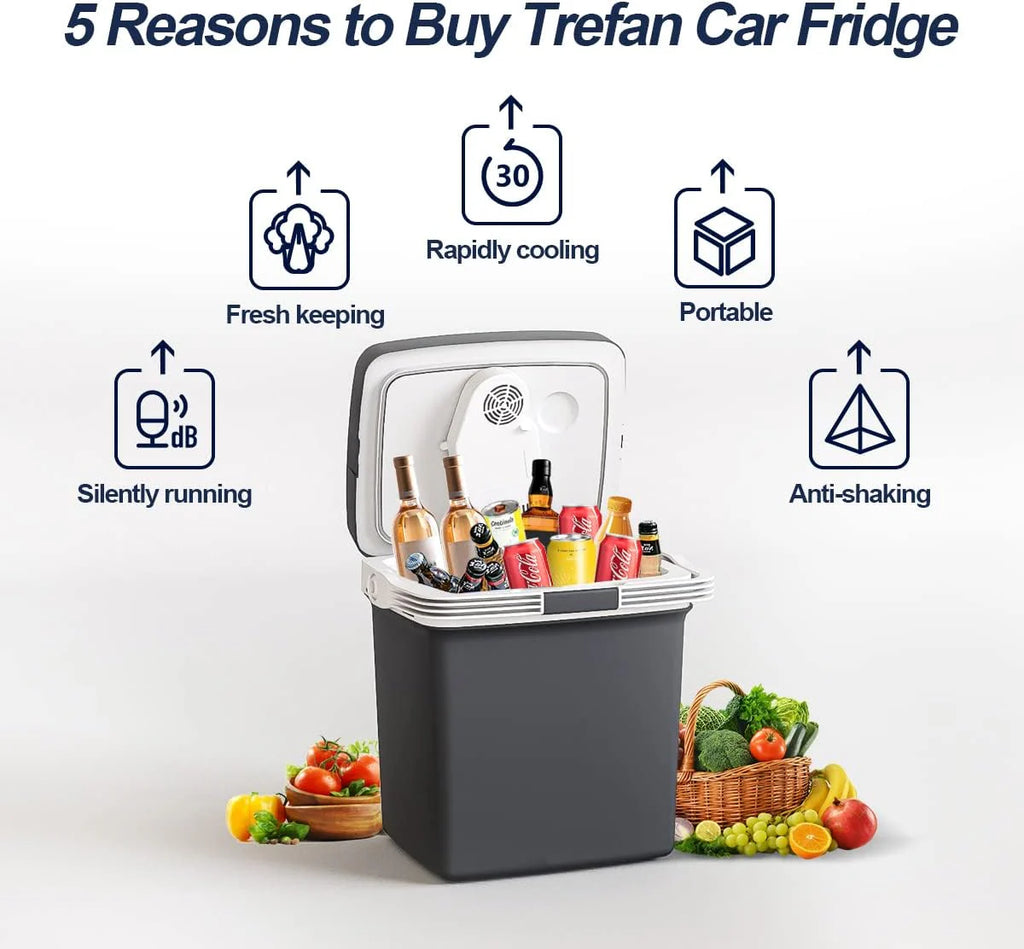Electric Cooler & Warmer28QT/26L Portable Car Fridge Car Cooler Plug in Electric Car Coolers