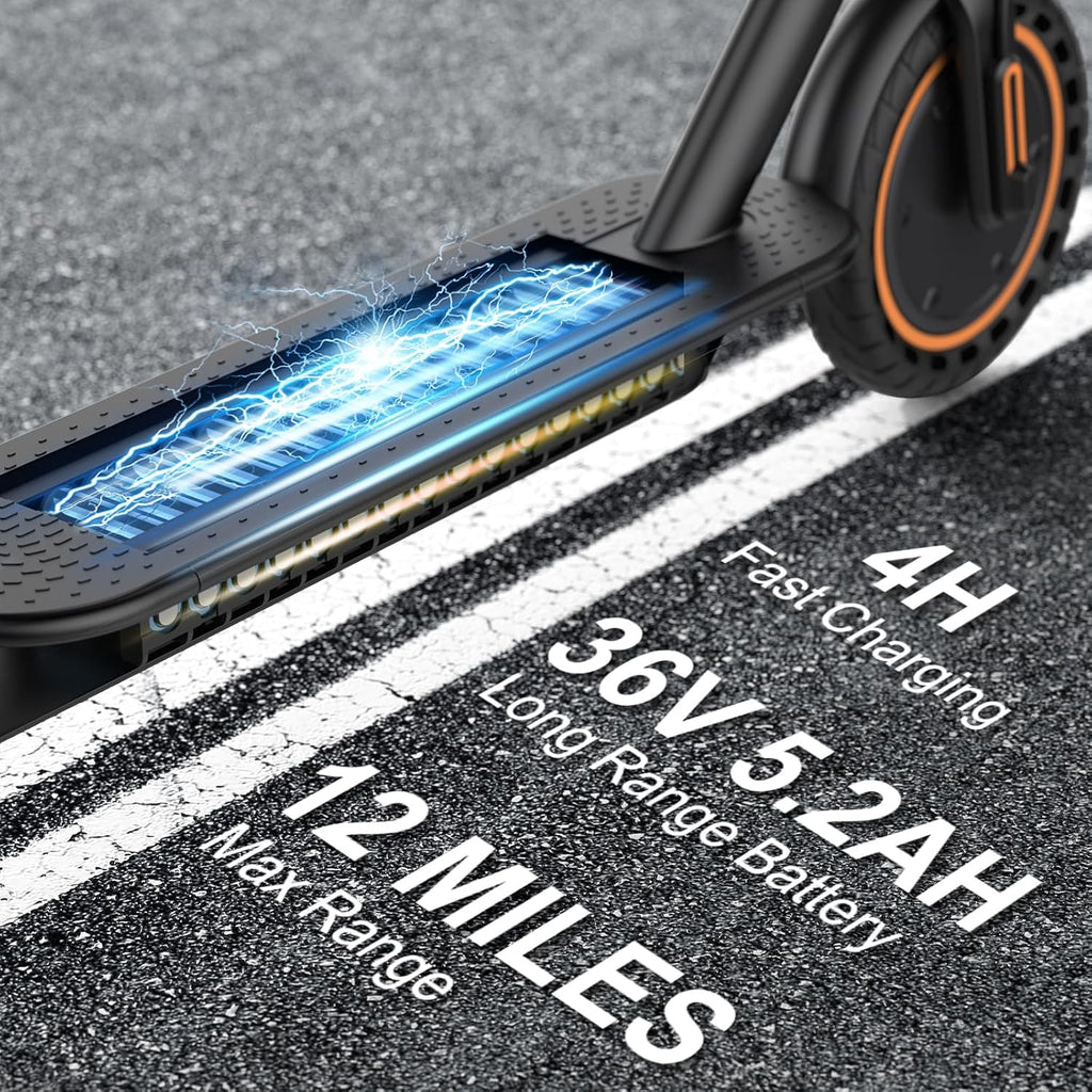 Volpam electric scooter Powerful electric motor Solid tires 28/21/12 mile range