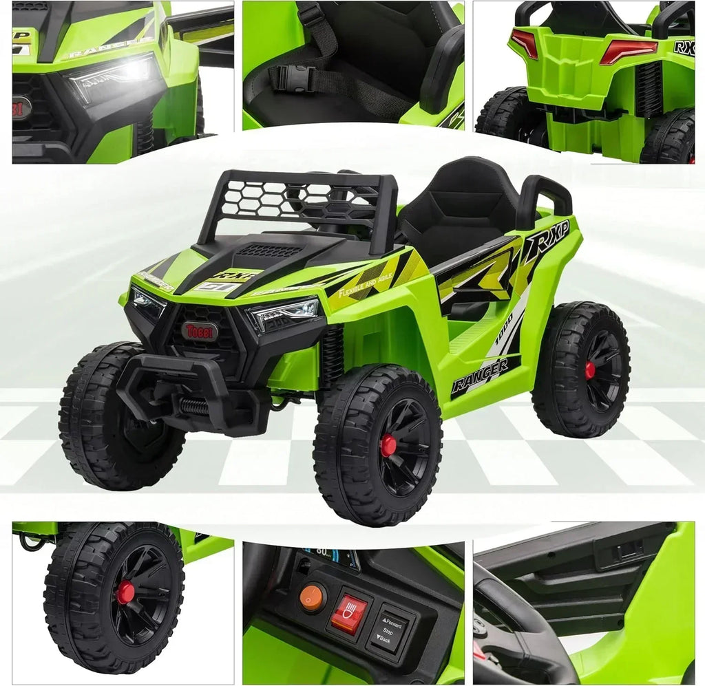 TOBBI 12V Kids Ride on Car Electric Off-Road UTV Truck with Diverse Functions Double Open Doors