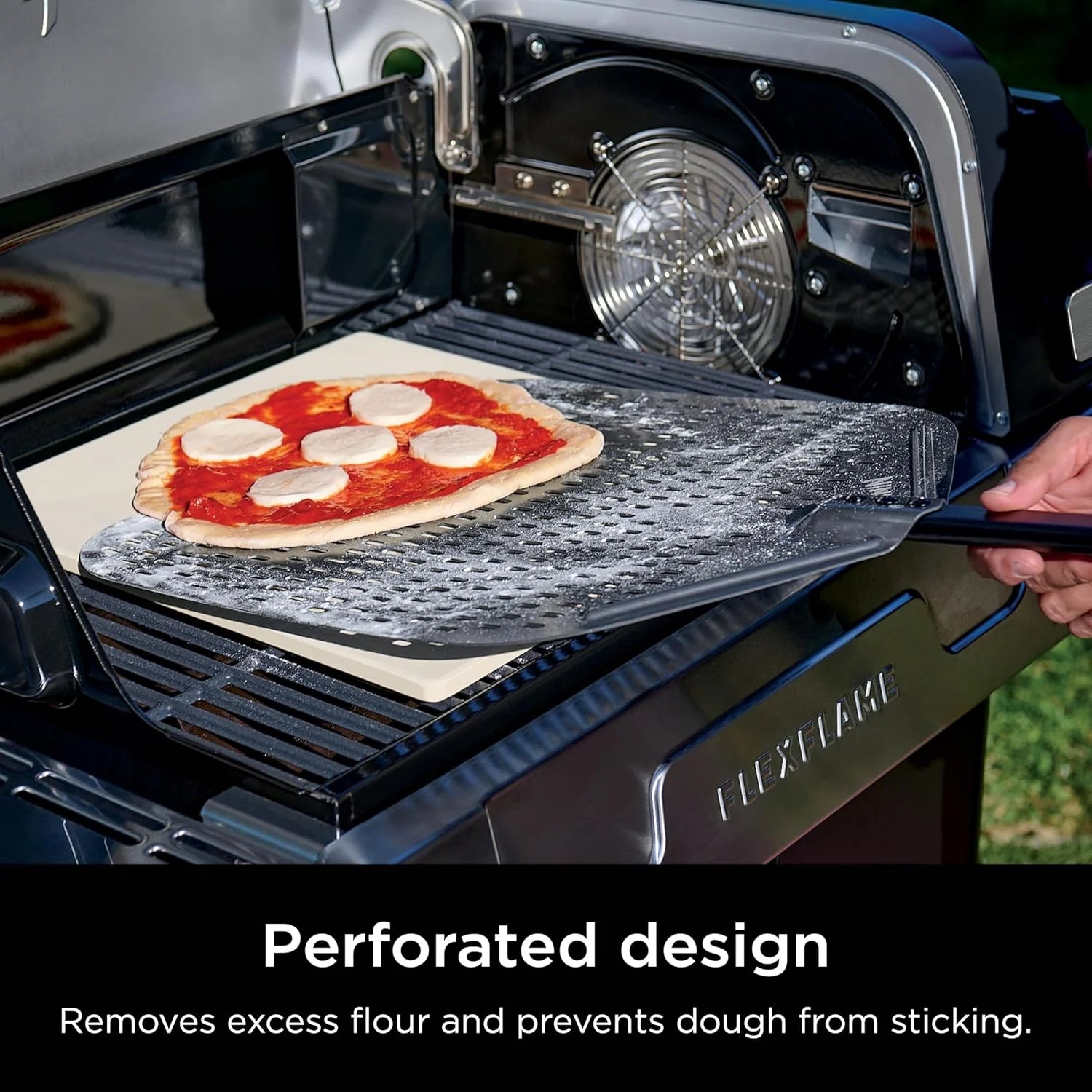 Ninja FlexFlame, Grill and Smoker, Electric and Propane Grill, Roaster, BBQ Grill, 5-in-1 Cooking System, 3 Burner, Digital Control, Outdoor Cooking, Griddle, Pizza Maker, Stainless Steel, PG301