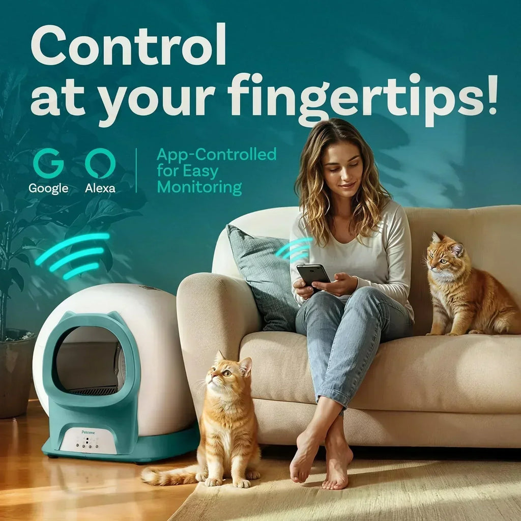 Self Cleaning Litter Box with Auto Safety Sensors Automatic Cat Litter Box Self-Cleaning
