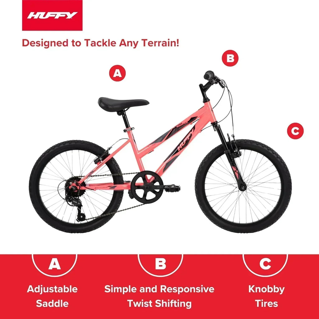 Huffy Stone Mountain Hardtail Mountain Bike for Boys/Girls/Men/Women 20/24/26 Sizes