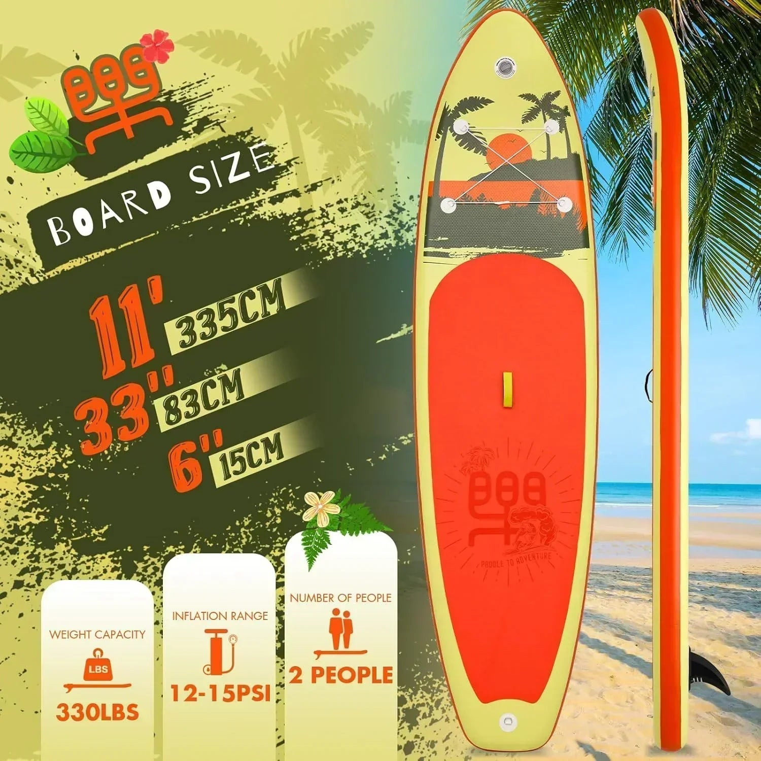 FunWater Inflatable Stand Up Paddle Board Premium SUP Paddle Accessories EVA Deck