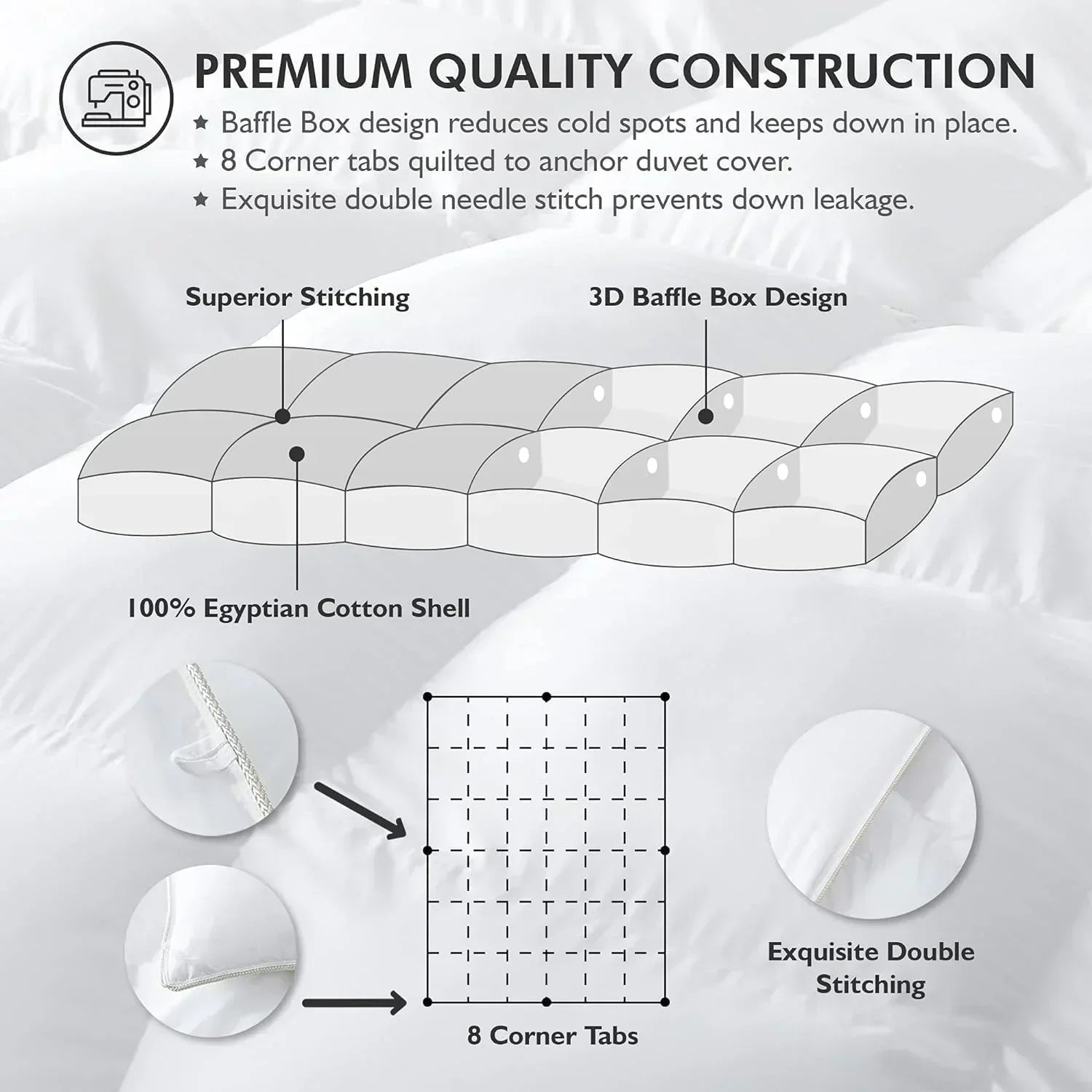 Baffle Box Design Comforter Duvet