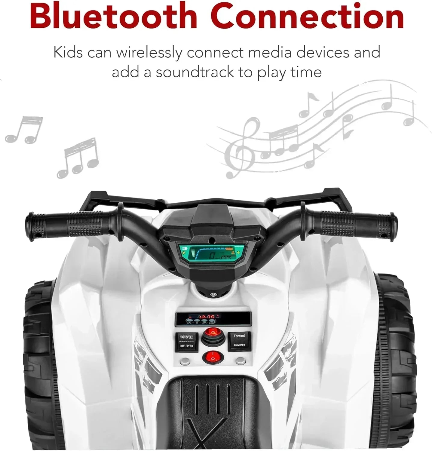 Best Choice Products 12V Kids Ride-On Electric ATV 4-Wheeler Quad Car Toy Bluetooth Audio