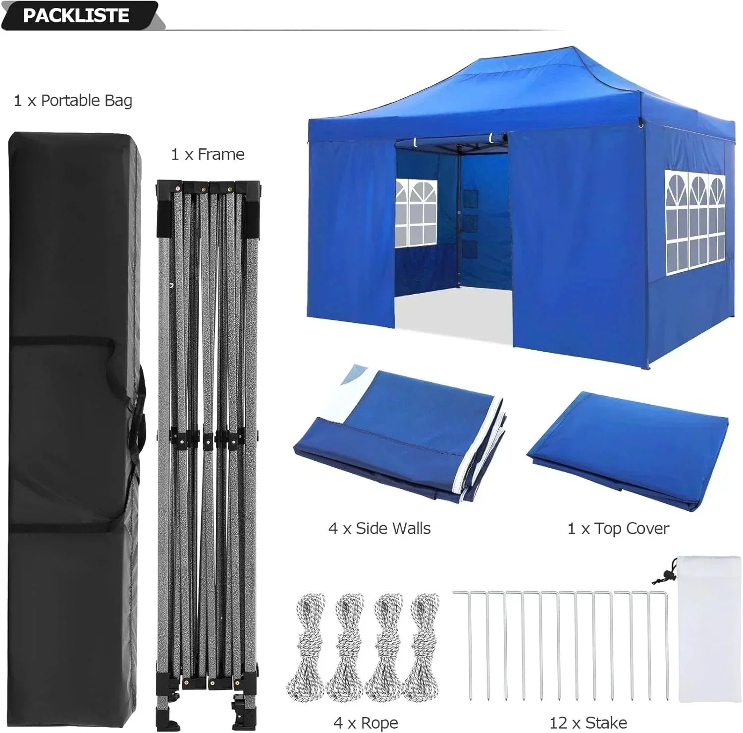 COBIZI 10x20 Heavy Duty Pop up Canopy Tent 6 sidewalls Commercial Canopy Wedding Party Tents