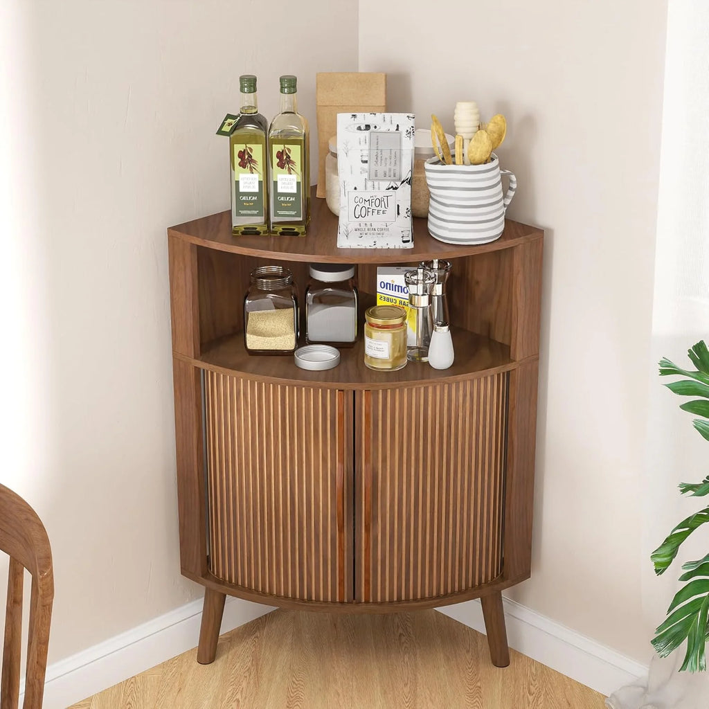 Corner Cabinet, 66.73'' Tall Modern Corner Bathroom Storage Cabinet