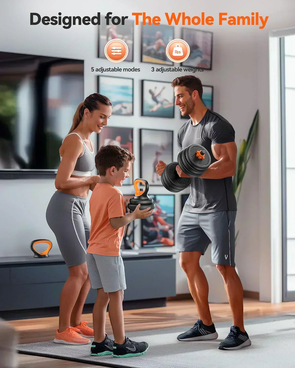 Feierdun adjustable dumbbells with connectors Barbell, kettlebell push-up stand