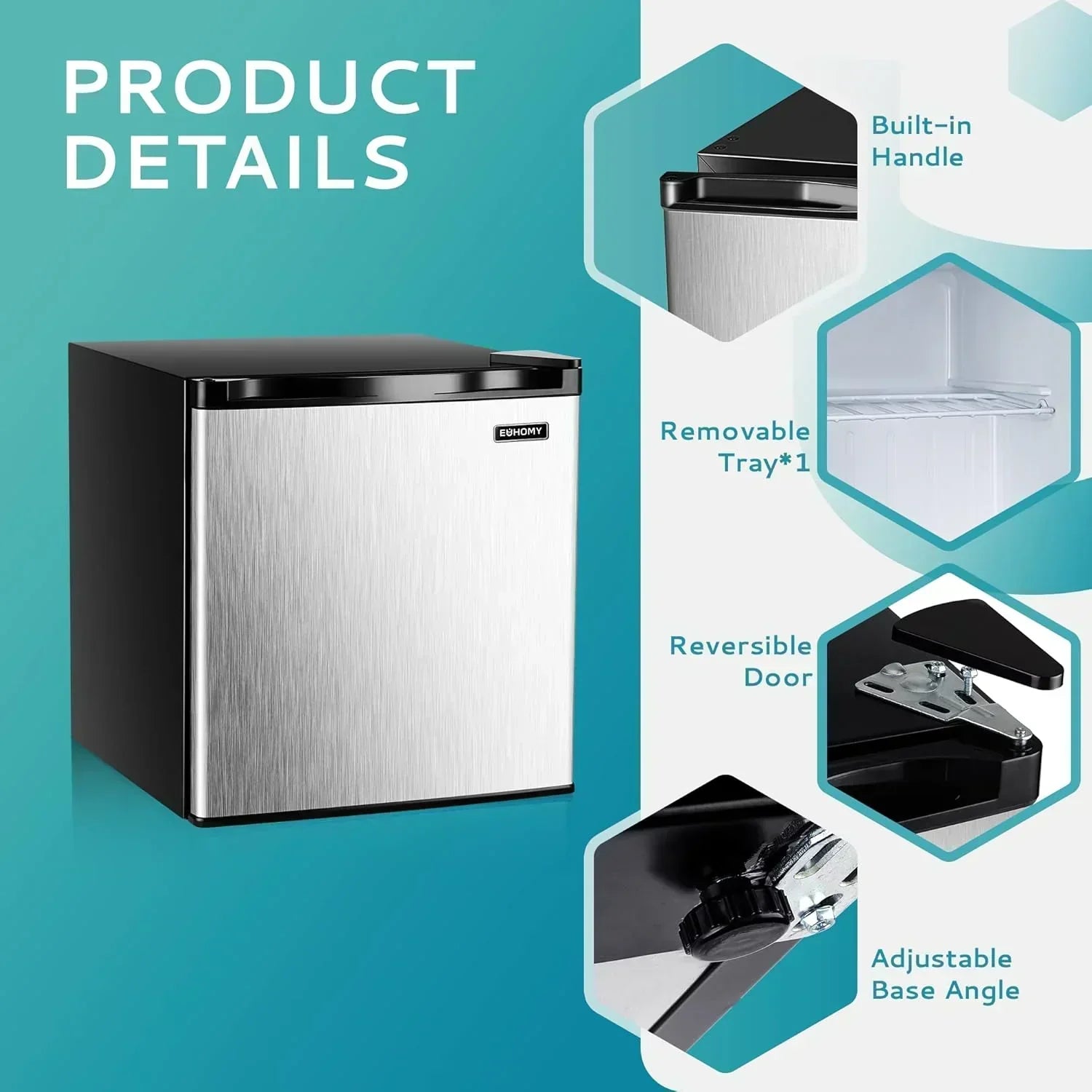 Upright freezer 3.0Cubic Feet Single Door Compact Mini Freezer with Reversible Door Small freezer