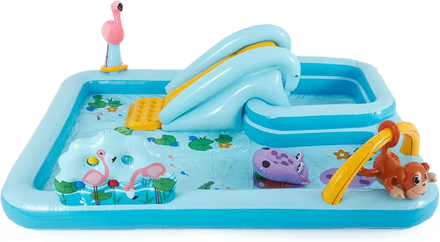 Intex 96 x 78 x 28 Inflatable Jungle Adventure Play Center Spray Kiddie Pool Water Slide