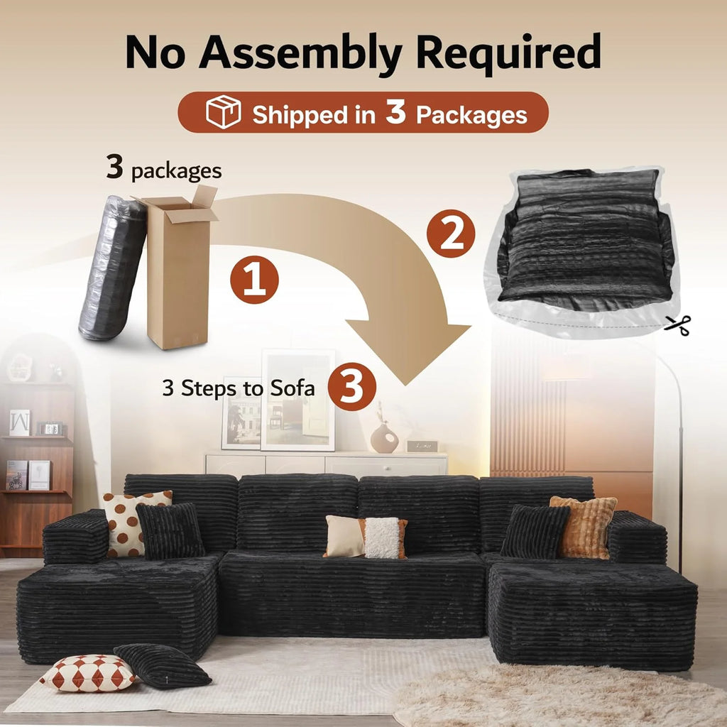 Ovios 104 Cloud Section Sofa L-shaped lounge chair, modern modular sofa